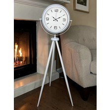 Mey İthalat Mey Ithalat® Modern Line Beyaz Tripod Ayaklı Saat