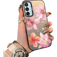 Ucuc Samsung Galaxy M15 Uyumlu Sert Akrilik Arka Silikon Kenar Lens Koruma Kılıf