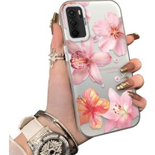 Ucuc Oppo A16/A16S Uyumlu Sert Akrilik Arka Silikon Kenar Lens Koruma Kılıf