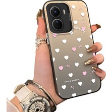 Ucuc Vivo Y16/Y02S/Y56 Uyumlu Sert Akrilik Arka Silikon Kenar Lens Koruma Kılıf