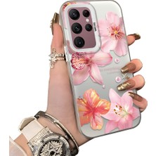 Ucuc Samsung Galaxy S22 Ultra Uyumlu Sert Akrilik Arka Silikon Kenar Lens Koruma Kılıf