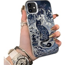 Ucuc iPhone 12 Uyumlu Sert Akrilik Arka Silikon Kenar Lens Koruma Kılıf