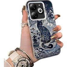 Ucuc Tecno Spark 20C Uyumlu Sert Akrilik Arka Silikon Kenar Lens Koruma Kılıf