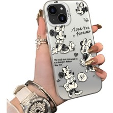 Ucuc iPhone 15 Plus/14 Plus Uyumlu Sert Akrilik Arka Silikon Kenar Lens Koruma Kılıf