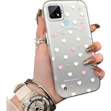 Ucuc Realme C21 Uyumlu Sert Akrilik Arka Silikon Kenar Lens Koruma Kılıf