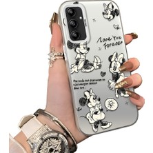 Ucuc Samsung Galaxy A14 Uyumlu Sert Akrilik Arka Silikon Kenar Lens Koruma Kılıf