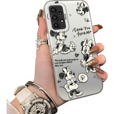 Ucuc Samsung Galaxy A23 Uyumlu Sert Akrilik Arka Silikon Kenar Lens Koruma Kılıf