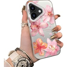 Ucuc iPhone 16 Plus Uyumlu Sert Akrilik Arka Silikon Kenar Lens Koruma Kılıf