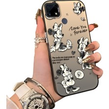 Ucuc Realme C15 Uyumlu Sert Akrilik Arka Silikon Kenar Lens Koruma Kılıf