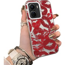 Ucuc Vivo Y16/Y02S/Y56 Uyumlu Sert Akrilik Arka Silikon Kenar Lens Koruma Kılıf