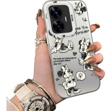 Ucuc Realme C55 Uyumlu Sert Akrilik Arka Silikon Kenar Lens Koruma Kılıf