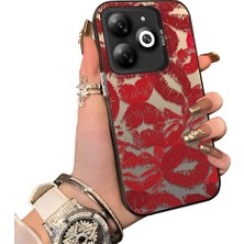 Ucuc Tecno Spark 20C Uyumlu Sert Akrilik Arka Silikon Kenar Lens Koruma Kılıf