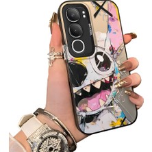 Ucuc Vivo Y19S 4G/Y19S Pro Uyumlu Sert Akrilik Arka Silikon Kenar Lens Koruma Kılıf