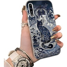 Ucuc Samsung Galaxy A50/A50S/A30S Uyumlu Sert Akrilik Arka Silikon Kenar Lens Koruma Kılıf
