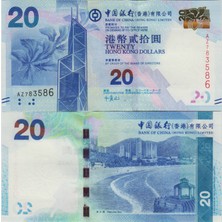 Banknoting Hong Kong 20 Dolar 2010 Bank Of Chına Çil.