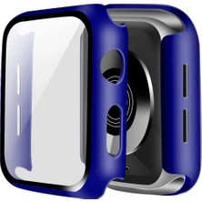 Butik Mey Ithalat®  Apple Watch 40MM Camlı Kasa Ekran Koruyucu - Lacivert