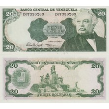 Banknoting Venezuela 20 Bolivar 1995 Çil.