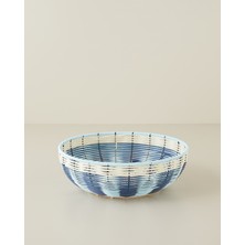 English Home Coastlinear Plastik Sunumluk 30 cm Mavi - Krem