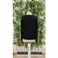 Sidelya Concept Kadın Uzun Kollu Bisiklet Yaka Viskon Iki Iplik Bluz