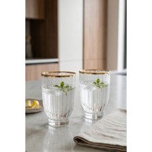 Rakle Elite Gold 4'lü Su Bardağı Seti 320 cc