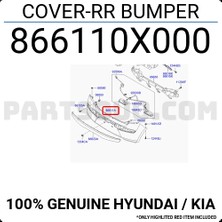 Maher Tampon I10 Arka 2008-2011 (1 Adet) (Oem No: 86611-0X000)