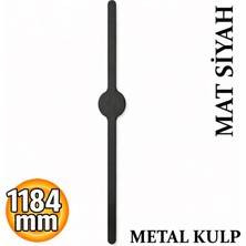 Badem10 Saral Çizgili Mat Siyah Dolap Çekmece Kulp 1184 mm Uzun Kulp Modern Dayanıklı Tasarım