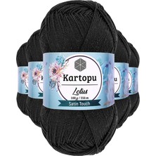 MiraLive 5 Adet Lotus Bikini Büstiyer Bluz Örgü Ipi  K940 Siyah