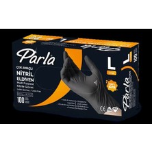 Parla Çok Amaçlı Nitril Eldiven Siyah 100 Adet Large