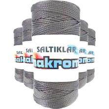 MiraLive 5 Adet Polyester Makrome Ipi 423 Gri 100 gr