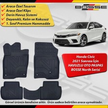 Honda Civic Paspas Araca Özel Fe1 Kasa 2021 Sonrası Için Derin Havuzlu Paspas Bosse North Serisi