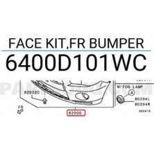 TŞT Mitsubishi Outlander Ön Tampon Astarlı 2010- (Oem No:  6400D101WC)