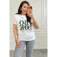 Önü Yazı Detaylı T-Shirt