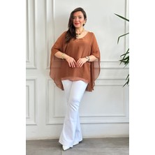 Arkası Dantelli Ipek Bluz