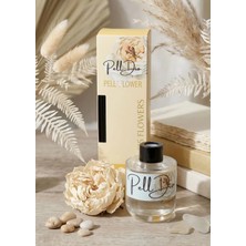 PellDio Home Beyaz Çiçekler Bambu Çubuklu Ortam Ev Oda Salon Koku Kokusu ve Oda Parfümü 120 ml