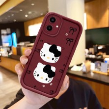 Ucuc Samsung Galaxy A06 Uyumlu Darbeye Dayanıklı Kamera Korumalı Bordo Silikon Baskı Desenli Kılıf