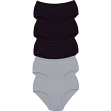 Marsilyan 5 Adet Tutku Kadın Yüksek Bel Bato Kalın Lastik Külot S4