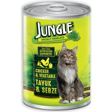 Jungle Kedi Konservesi Tavuklu Sebzeli 415 Gr