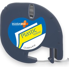 Dymo Muadili Ecotagplus Şerit Etiket Plastik Sarı 12 mm x 4 mt