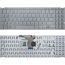 Notespare Asus Uyumlu D515, D515DA, D515UA, F509JA, F509JB, F509MA, F509UA, F509UB Klavye Tr Gümüş Gri