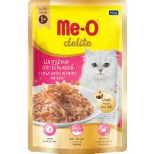 ‎Me-O Me-O Delite Pouch Kedi Konservesi Palamut ve Ton Balıklı 70 Gr