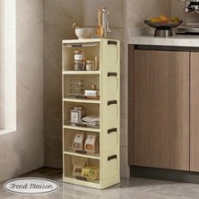 Trend Maison Portatif Istiflenebilir Organizer Dolap Plastik Banyo Mutfak Dolapları Saklama Kutu