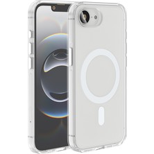 Techaks iPhone 17E Kılıf M-Safe Şarj Özellikli Kamera Korumalı Zore Kripto Kapak - Şeffaf