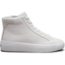 Calvin Klein Kadın Ekru Sneaker Vulc High Top Lth