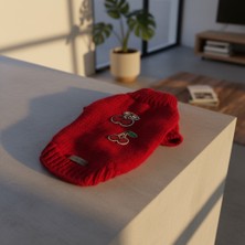 Lady Fify Kedi ve Köpek Için Kirazlı Çilekli Kırmızı Kazak