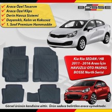 Kia Rio Paspas Araca Özel Sedan / Hb 2011 - 2016 Arası Için Derin Havuzlu Paspas Bosse North Serisi