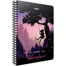 Gıpta Adventure A4 Kareli Defter 80 Yaprak 3844 Renkli Spiral Tasarım İle Kullanım Kolaylığı