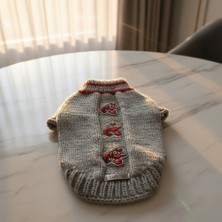 Lady Fify Kedi ve Köpek Için Yengeçli Gri Kazak