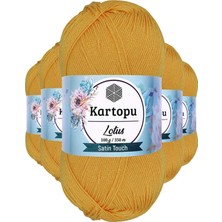 MiraLive 5 Adet Lotus Bikini Büstiyer Bluz Örgü Ipi  K318 Koyu Sarı