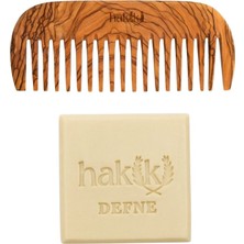 Hakiki Zeytin Geniş Dişli Tarak & Defne Sabunu Seti | Defne ve Yemeklik Zeytinyağı ile Doğal Saç ve Cilt Bakımı