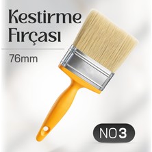 Badem10 (1 Adet) No:3 Premium Kestirme Fırçası Profesyonel Boya ve Kenar Düzeltme Fırçası Water Based 76 mm